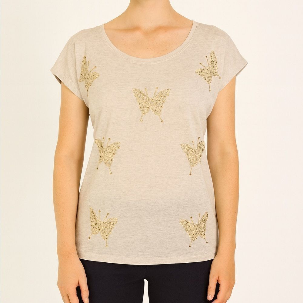 Molly Bracken Butterfly Embellished Sweater